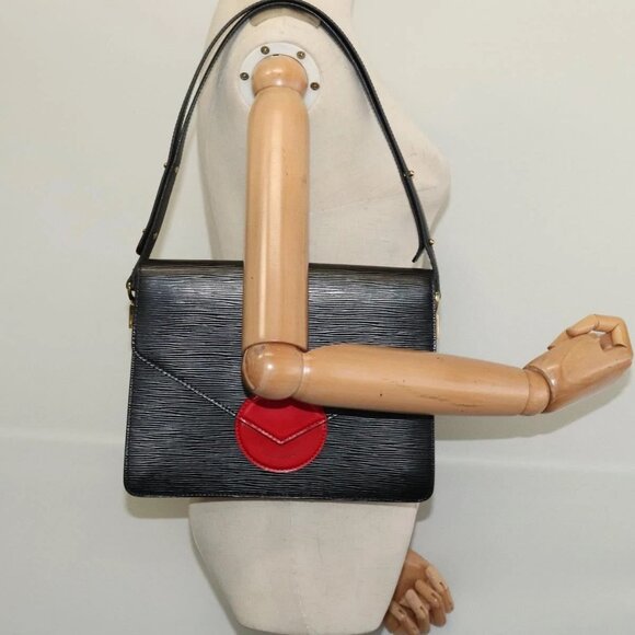 LOUIS VUITTON Epi Osh Shoulder Bag Black Red - Picture 1 of 16
